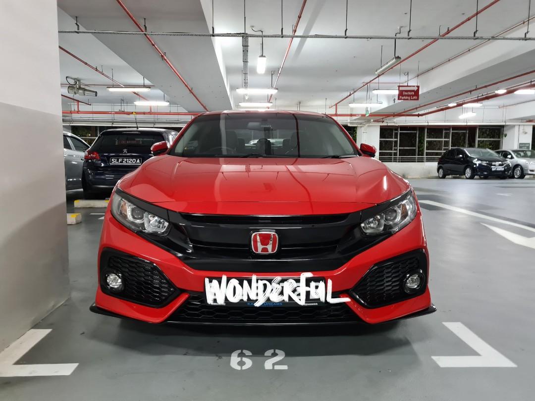 Civic Si Front Bumper With Gloss Black Grille And Red Honda Logo By Hc Racing Taiwan Car Accessories Accessories On Carousell