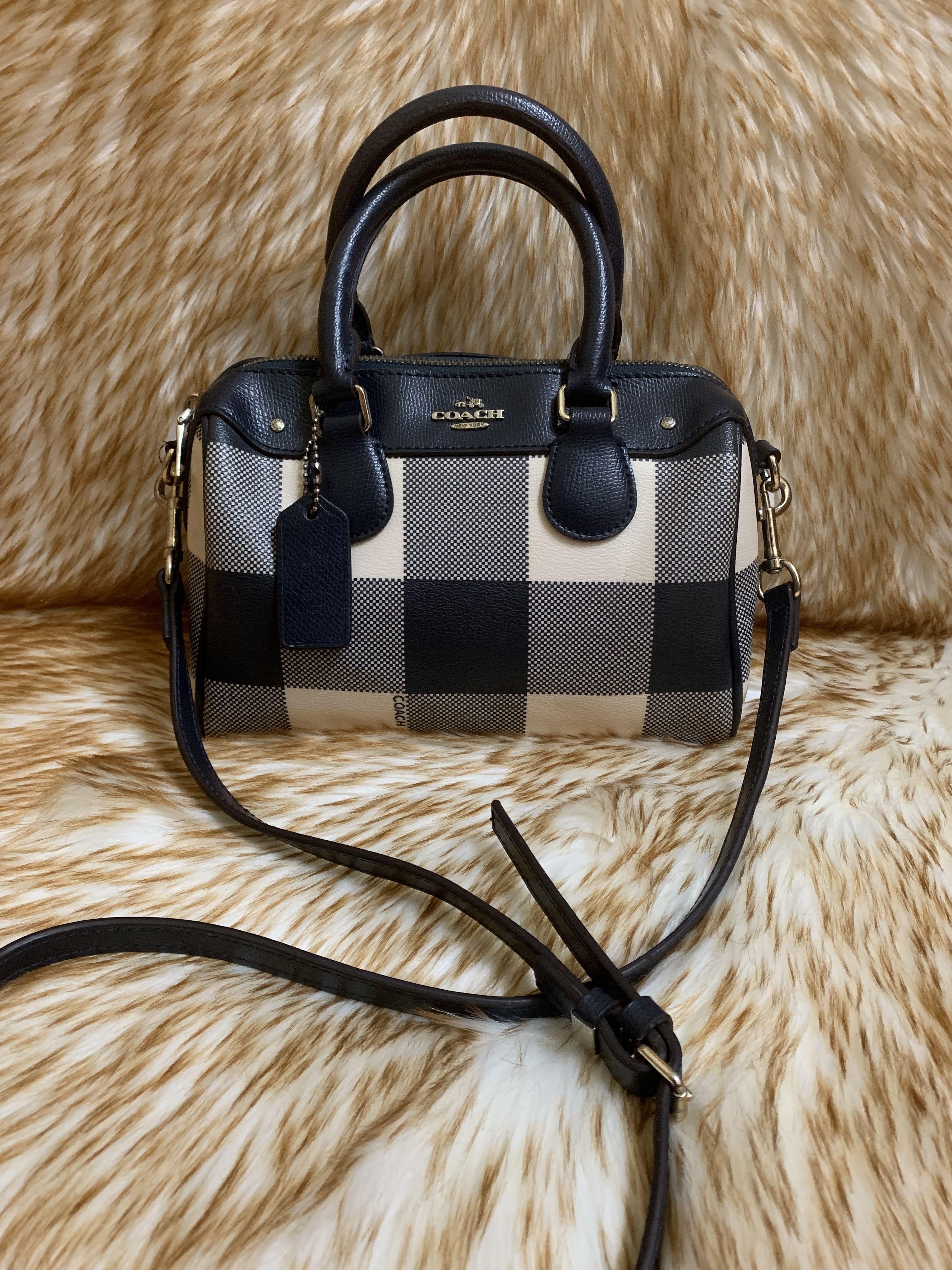 Coach Speedy Two Way Navy Blue, Women's 