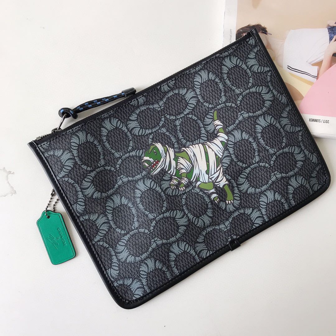 バッグ COACH Charter Pouch With Rexy