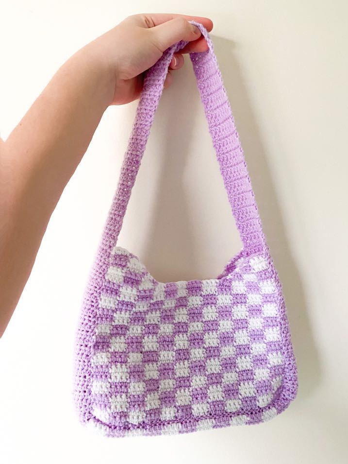 Checkered shoulder bag hot sale
