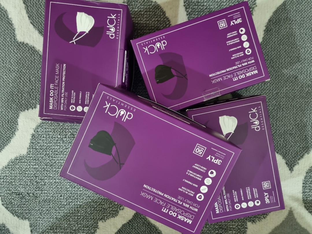 Duck disposable face mask, Beauty & Personal Care, Face, Face Care on Carousell