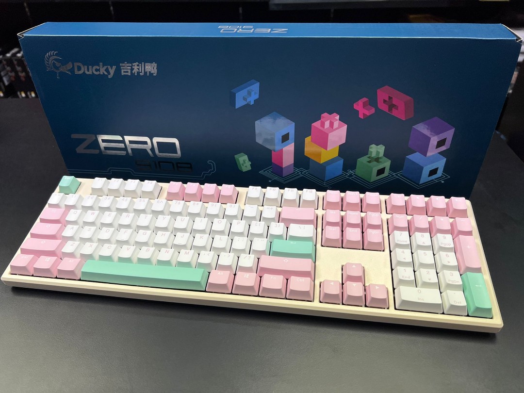 Ducky Zero 9108 Pink White Mechanical Keyboard, Computers & Tech, Parts