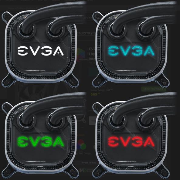 EVGA CLC 240 AIO Water Cooler 240mm RGB LED Liquid cooler with 2XFX12