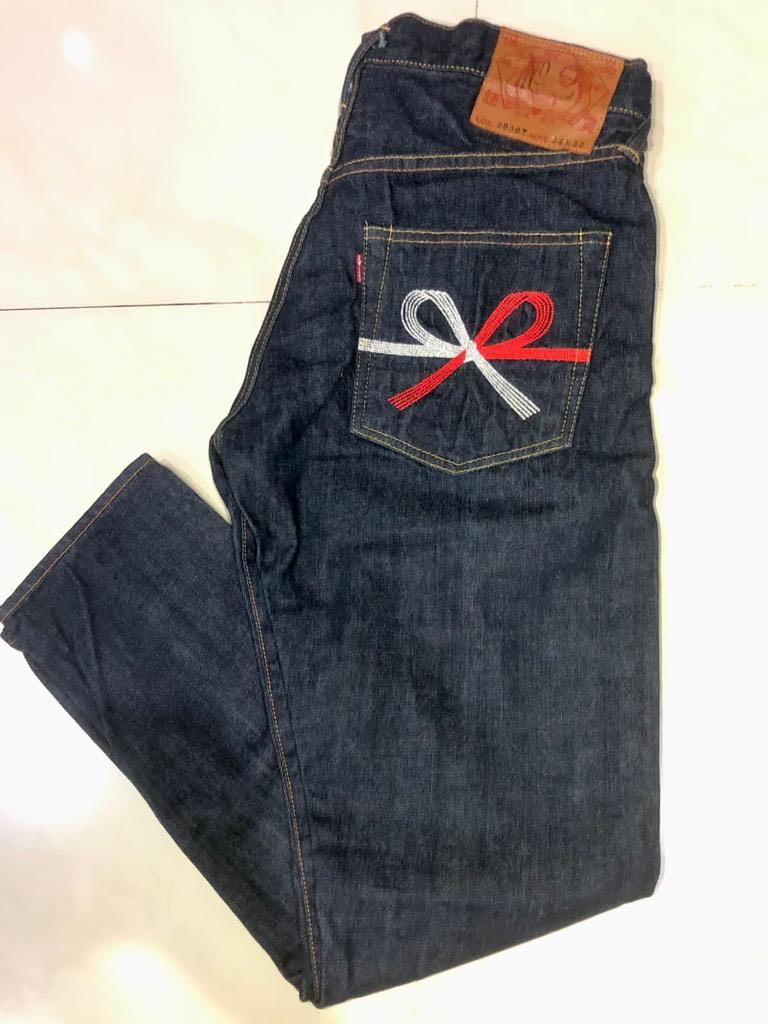 Evisu Slim Fit Jeans, Fesyen Pria 
