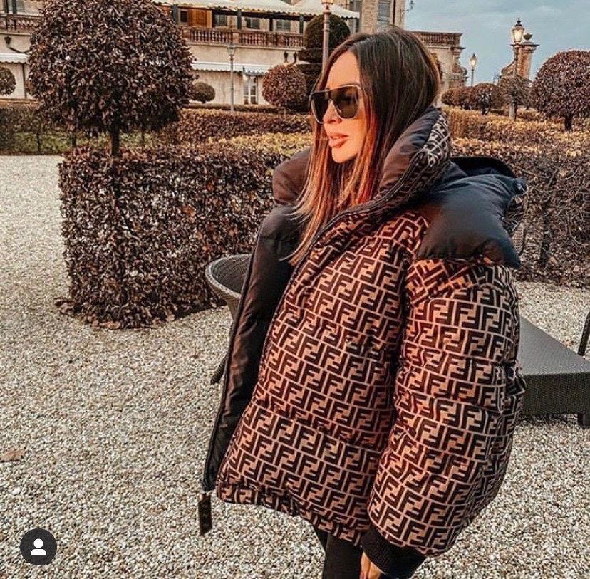 FENDI NEW with TAGS Beige Brown Reversible Oversized Puffer Jacket Great CHRISTMAS Gift