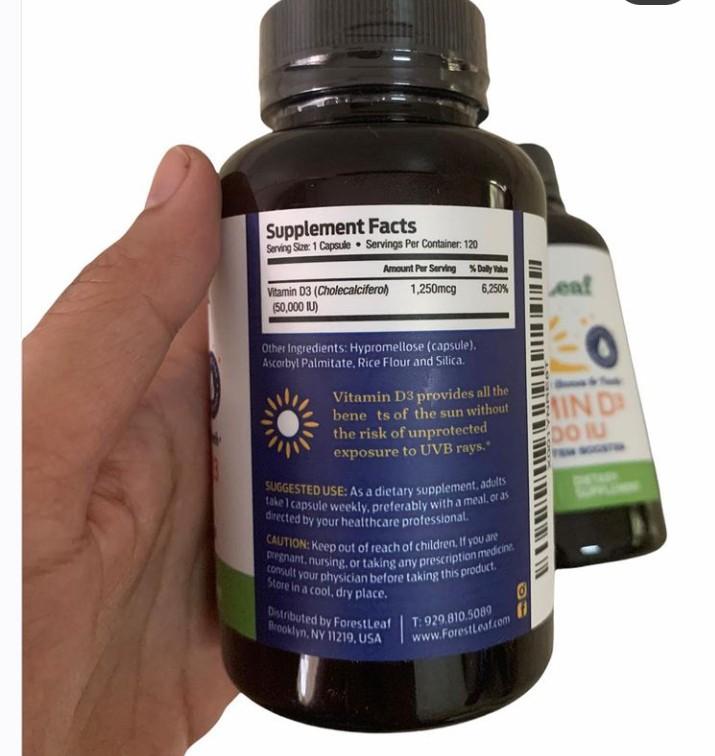 forest Leaf Vitamin D3 50.000iu, Kesehatan & Kecantikan, Parfum, Kuku
