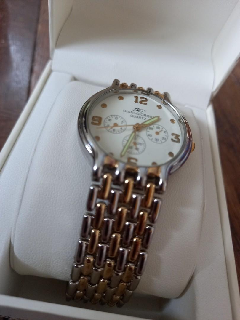 Giani Giorgio Quartz Silver Gold Watch for Women or Ladies