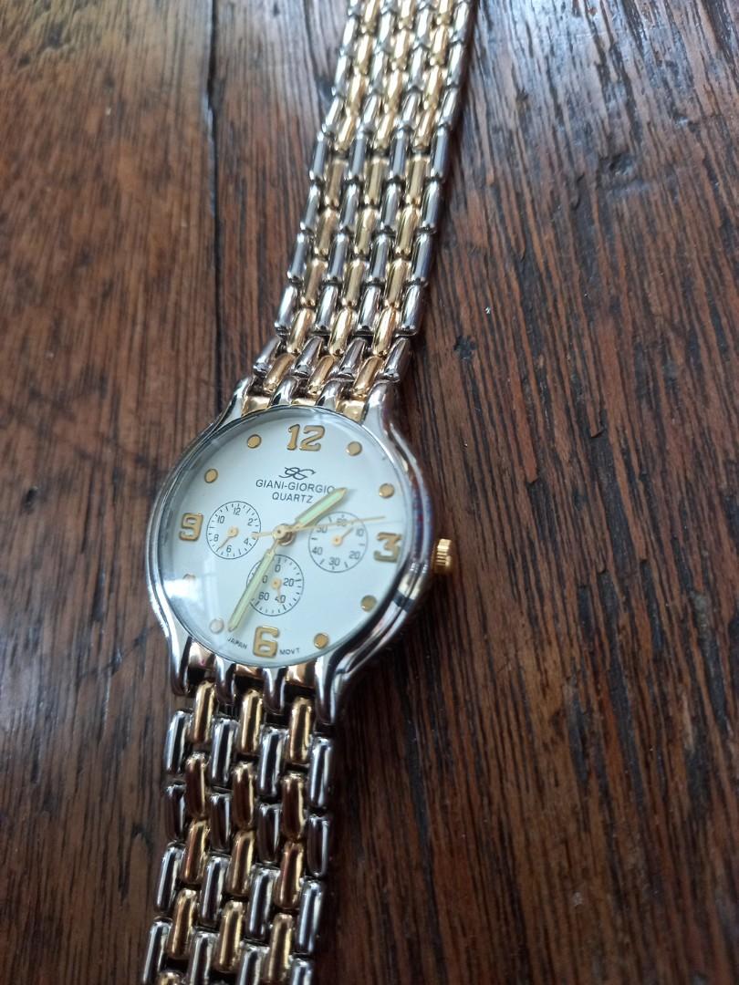 Giani Giorgio Quartz Silver Gold Watch for Women or Ladies