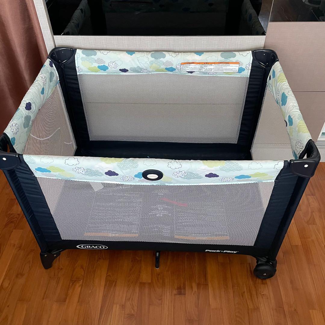 Graco Pack and Play Playpen Base Folding Feet (Stratus) baby cot
