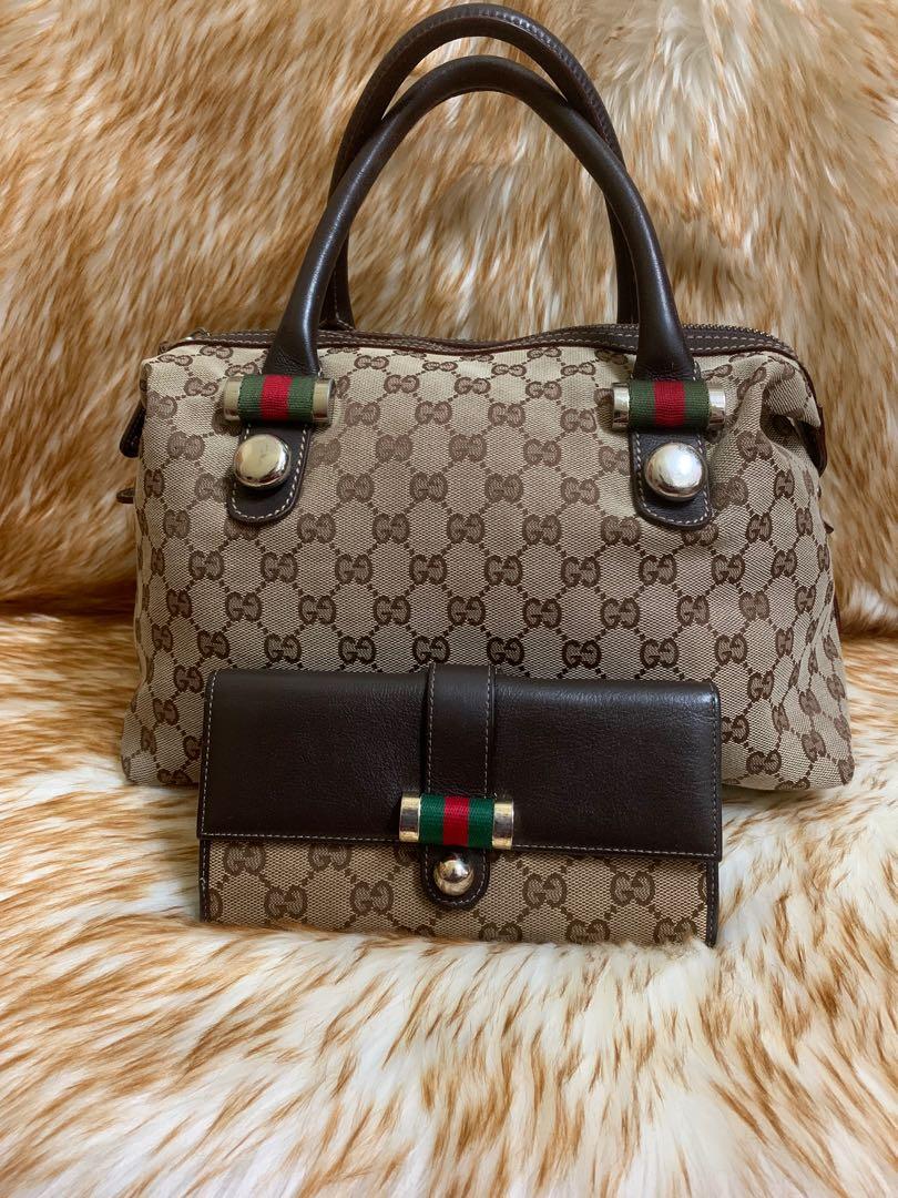 Gucci Made in Italy Handbag&Wallet With Combo Price🔥, Women's Fashion, Purses & Pouches on Carousell