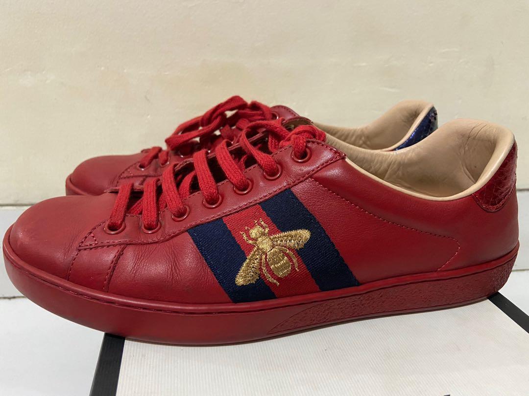 Gucci ace bee best sale red