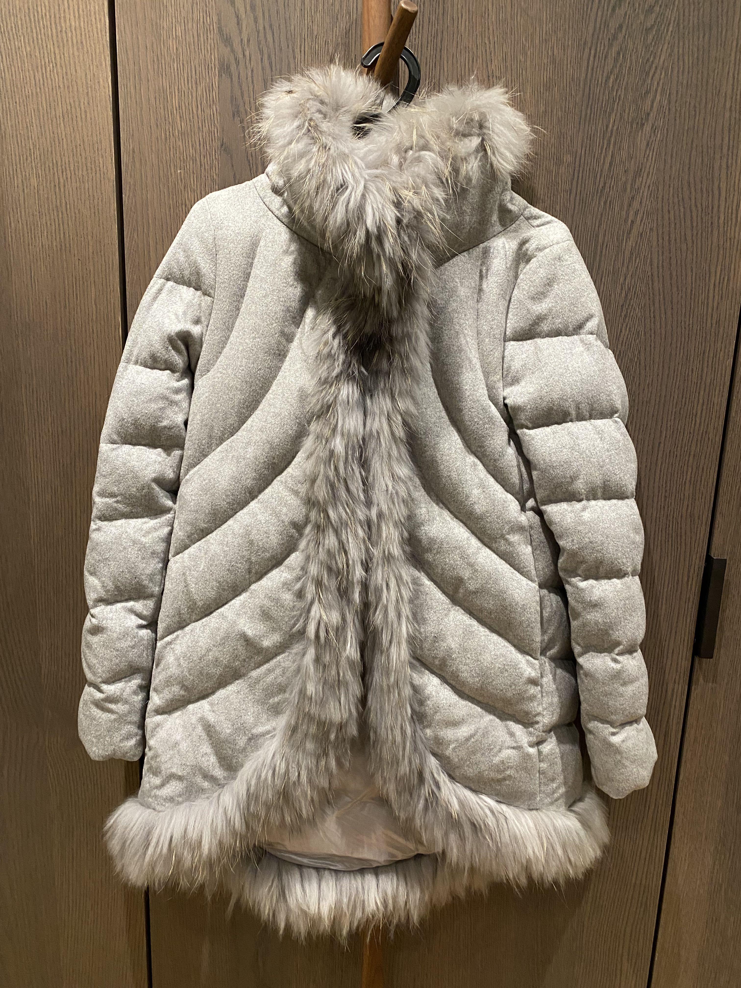 Real fur trim jacket on sale