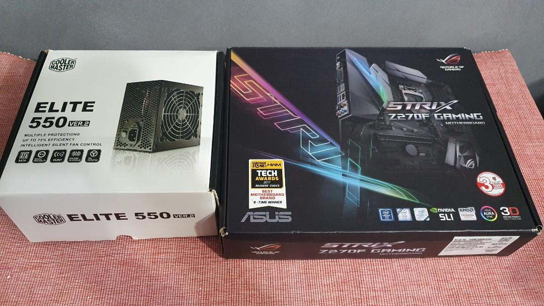 i7-7700K + Asus Strix Z270F + CM ELITE 550W V.2, Computers  Tech, Parts   Accessories, Computer Parts on Carousell