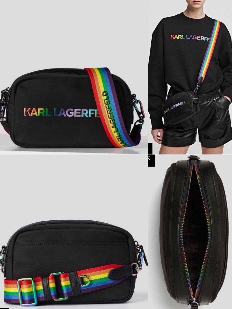Karl Lagerfeld Rainbow Camera Bag, Luxury, Bags & Wallets on Carousell