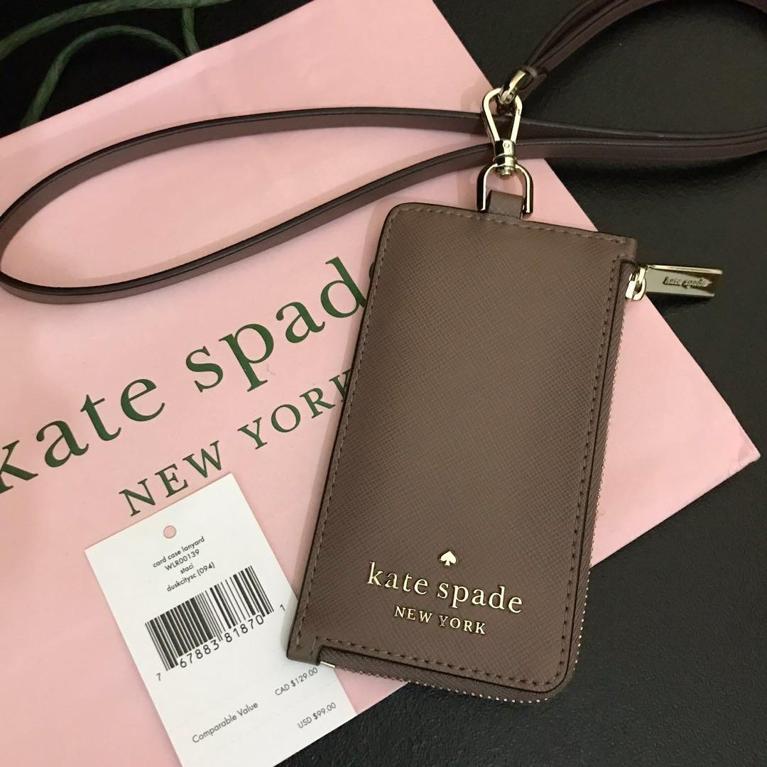 Kate spade wallet / id lanyard, Luxury, Bags & Wallets on Carousell