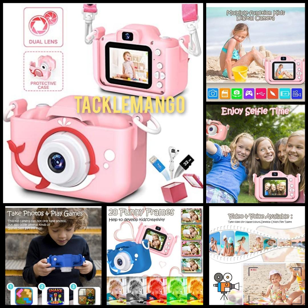 Kids Camera 1080P HD 20.0MP Kids Digital Video Camera Children Mini Selfie Camera 2.4 inch Screen Video Camcorder Toddler Toys with 32GB SD Card for 3-12 Years Old Boys Girls Gift 