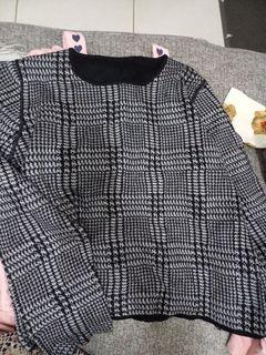 Knited plaid black