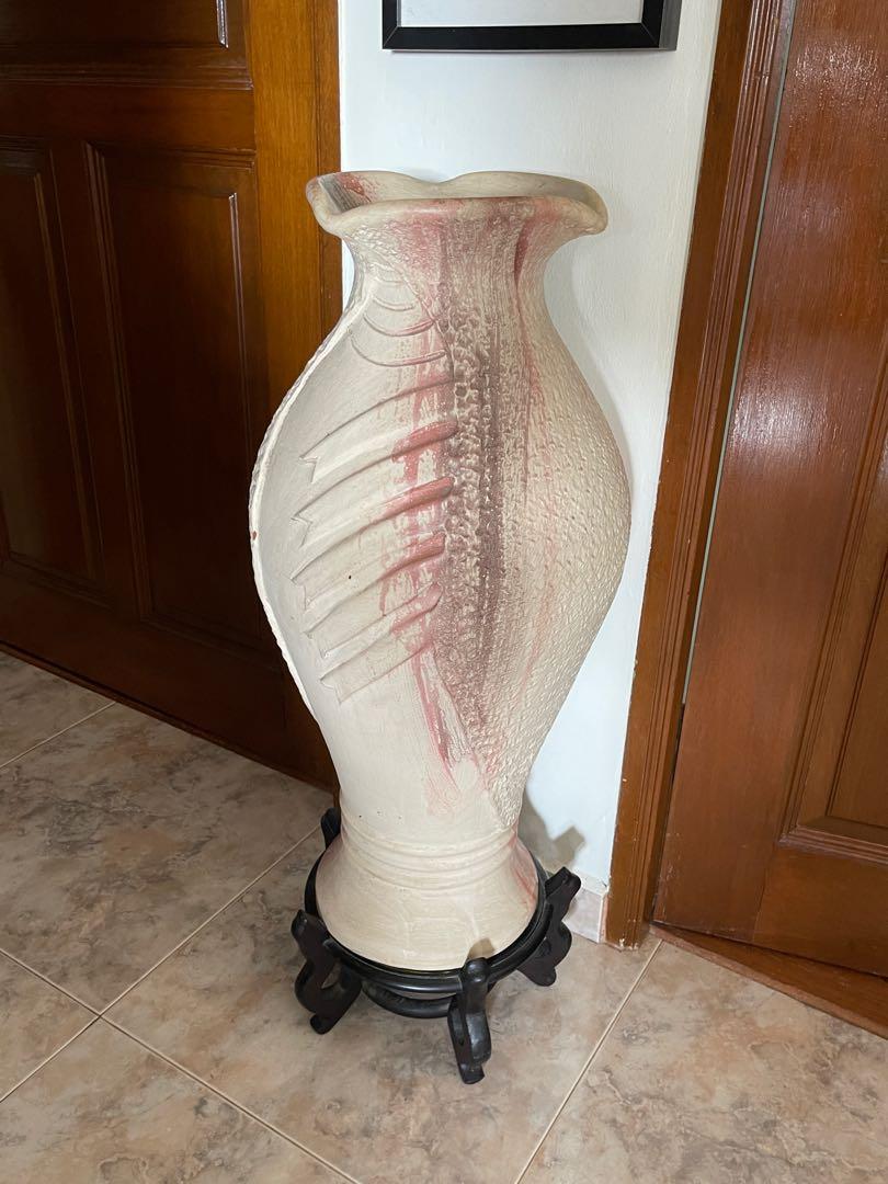 Large Clay Floor Vase, Furniture & Home Living, Home Decor, Vases