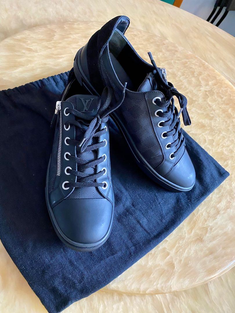 Louis Vuitton Blue Adventure Zip Up Damier Men's Sneakers Sz 6.5