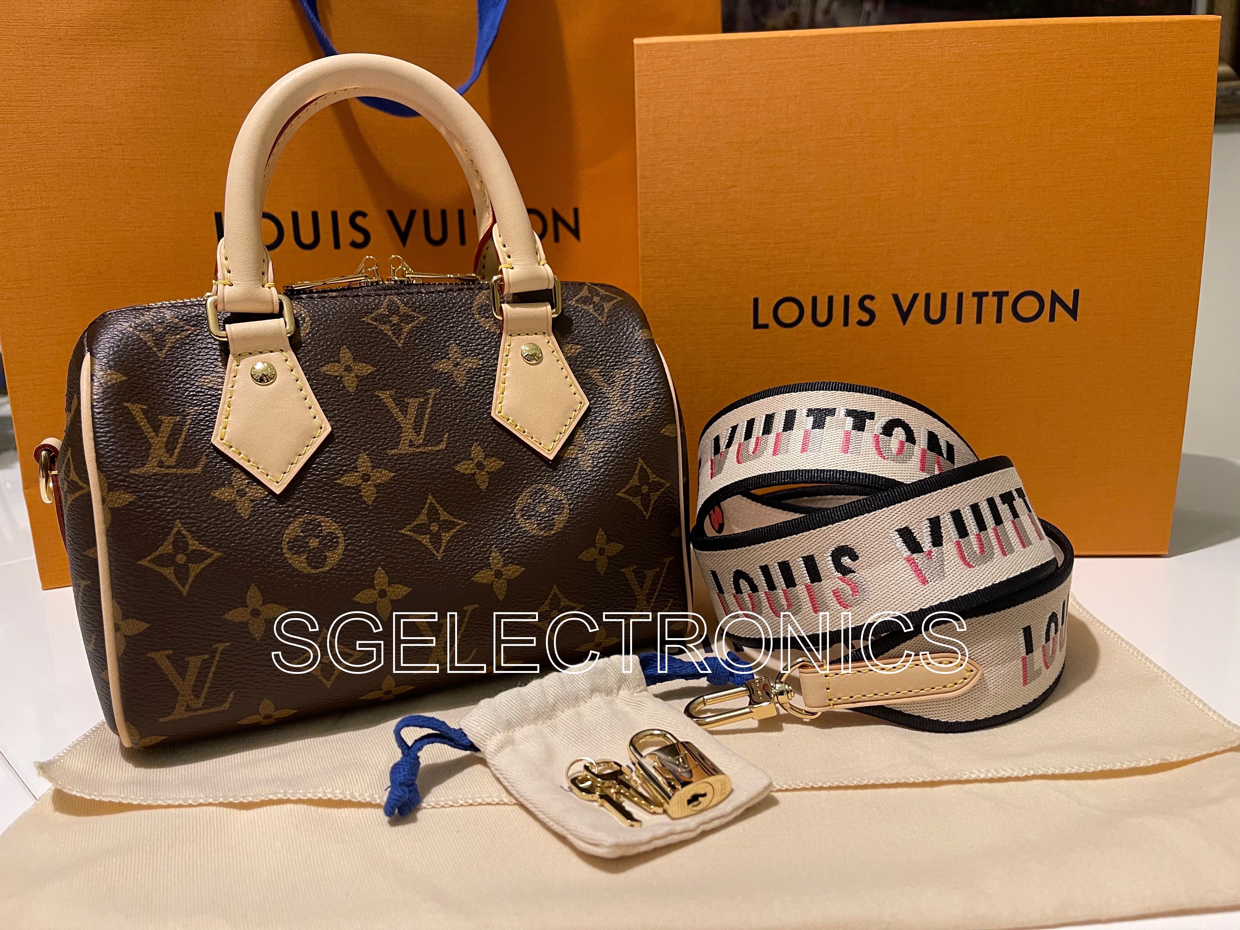Louis Vuitton Speedy 20 (black strap) (LV speedy bandouliere 20), Women's  Fashion, Bags & Wallets, Cross-body Bags on Carousell