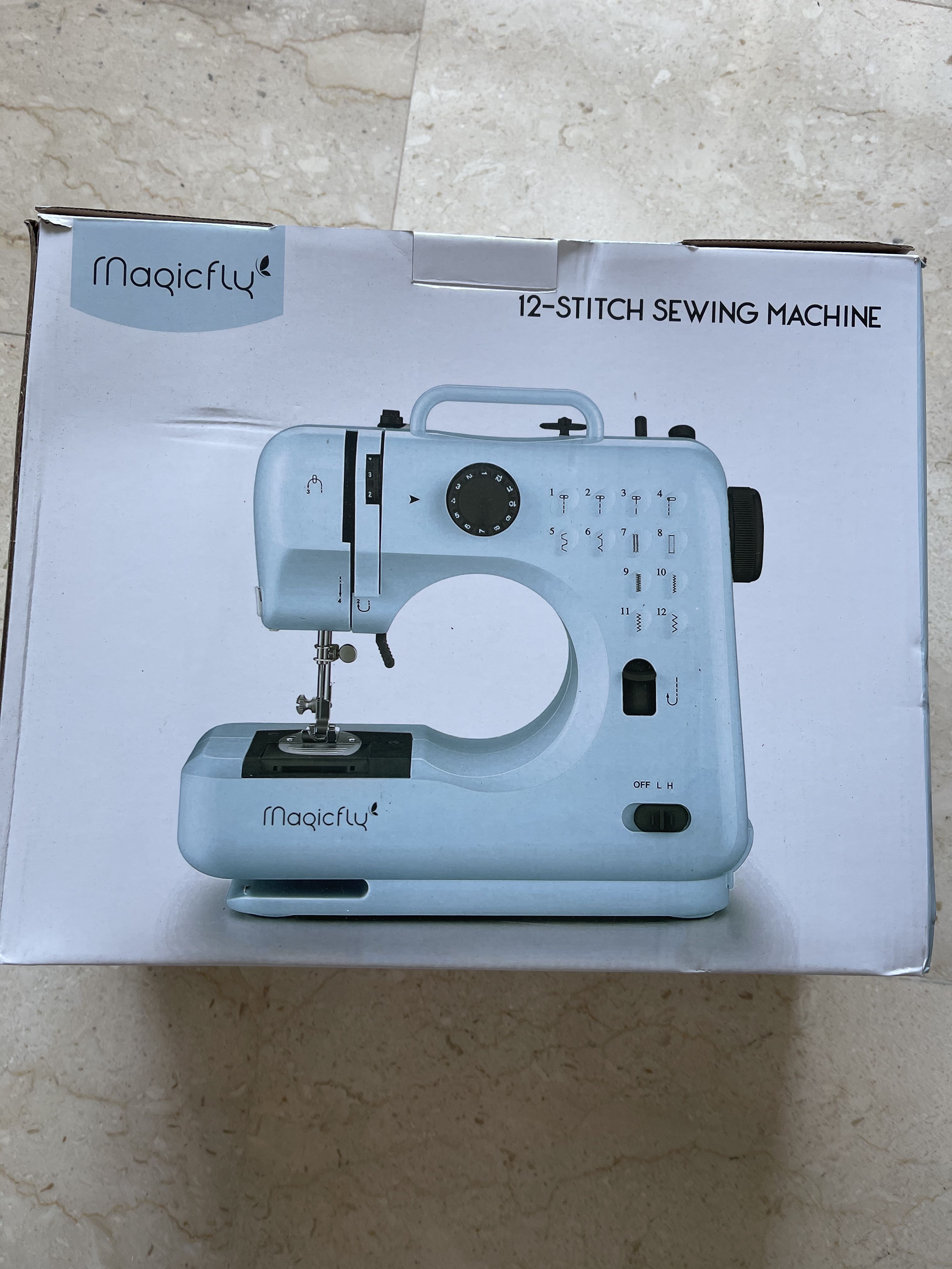 Magicfly Portable Mini Sewing Machine - 12 Stitch Blue NEW FREE SHIPPING