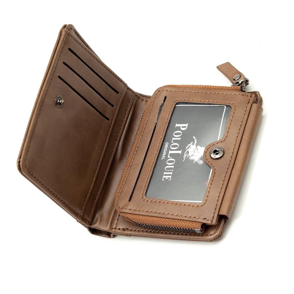 Original Polo Louie Men s Leather Short Trifold Wallet New