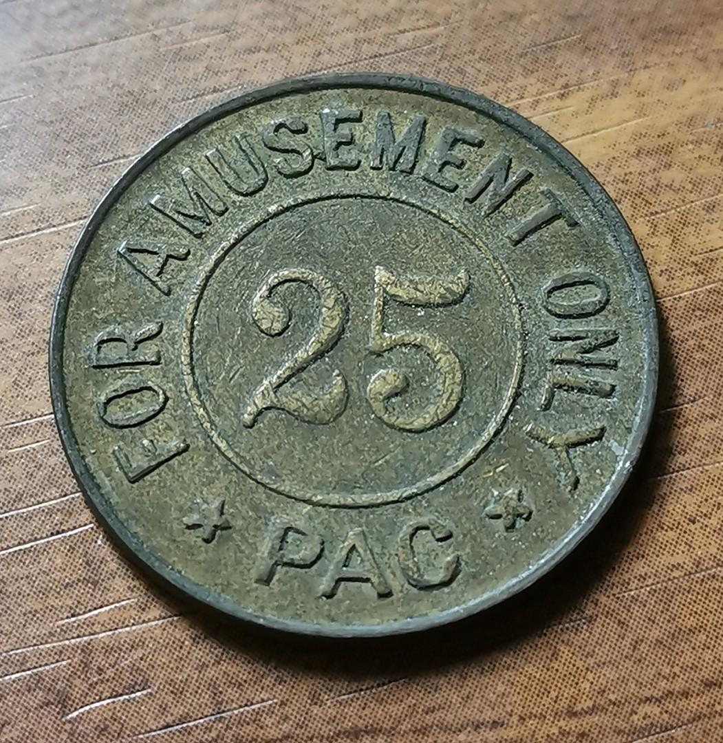 PAC 25c For Amusement Philippine Old Token, Hobbies & Toys, Memorabilia ...