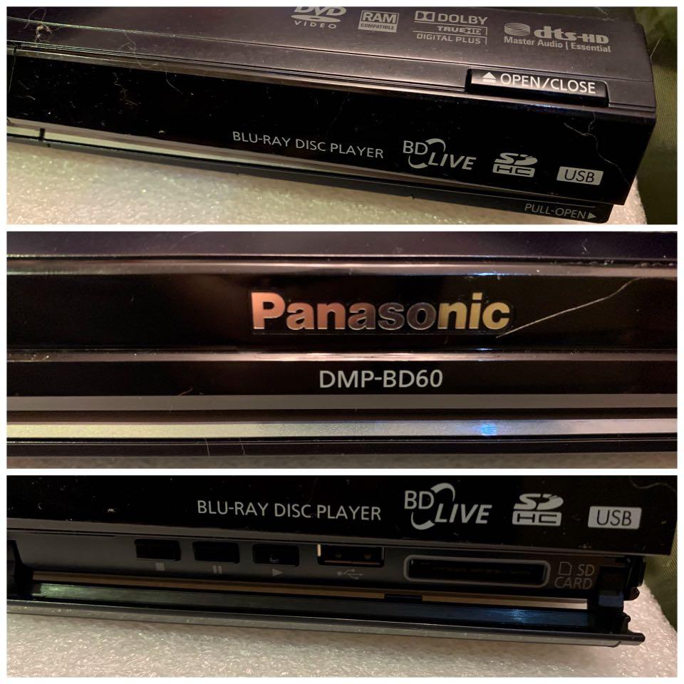 Panasonic DMPBD60 Blue Blu Ray / DVD Player with remote controller, 家庭