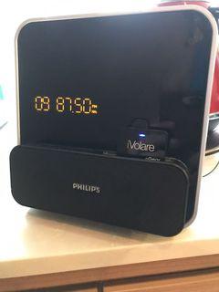 Philips radio alarm clock with Bluetooth dongle