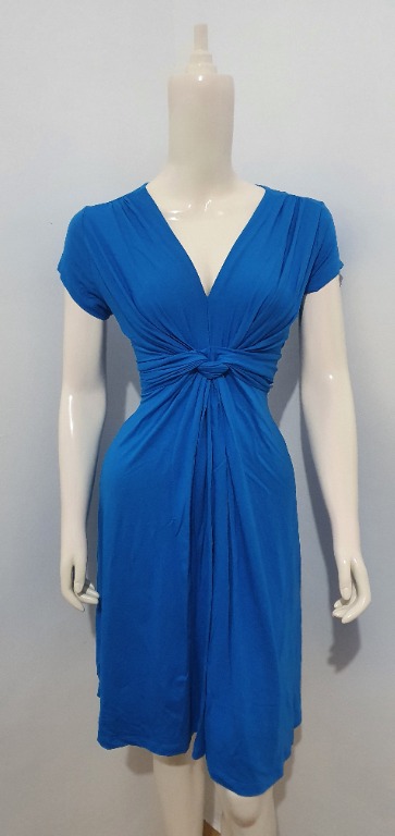 plain blue gown