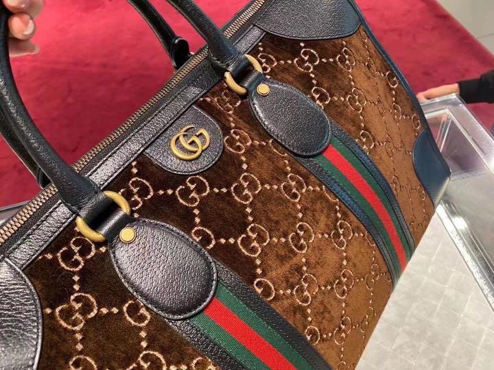 Gucci velvet duffle bag deals