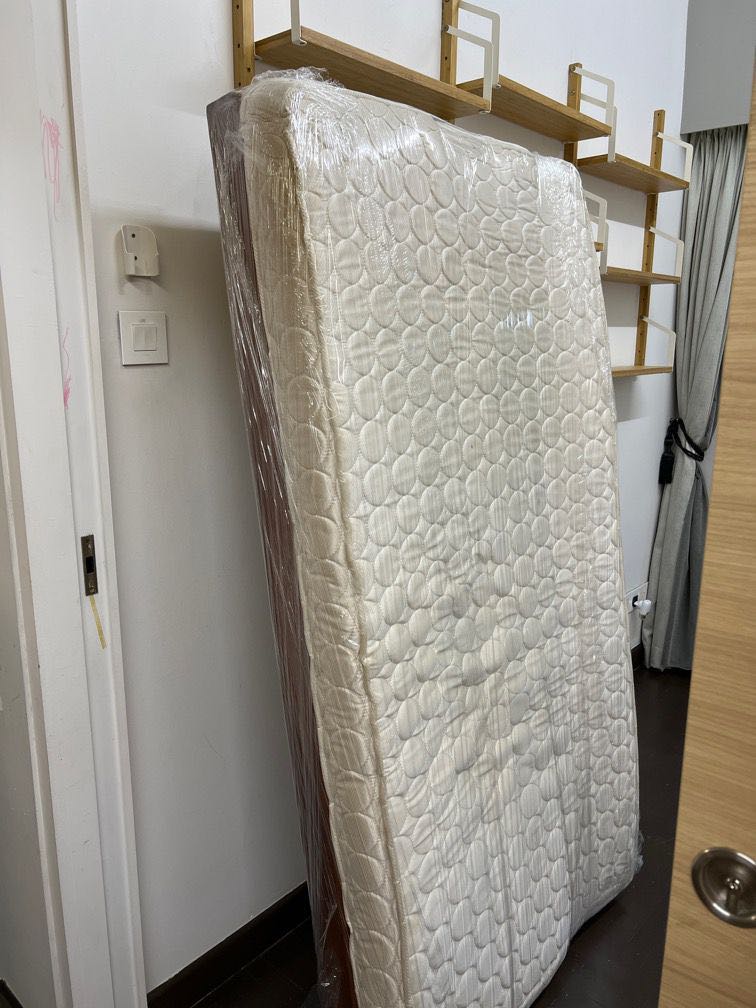 Pull out bed frame with mattress, Furniture & Home Living, Furniture