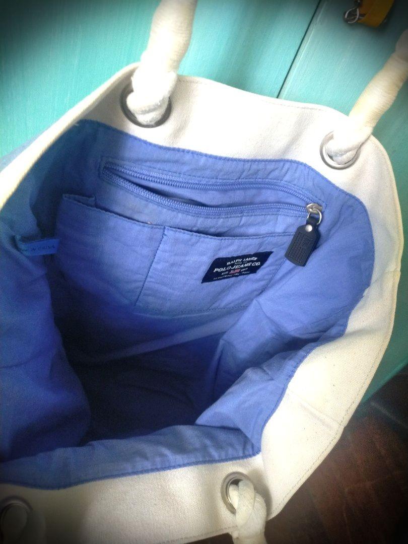 Ralph Lauren tote bag (Category: Luxury Bags & Wallets) located in Cavite. Submitted by indigence (Listing ID 1124109194, Image 3). Description: RL Tote Bag original Ralph Lauren well used clean and smells good canvass and thick material.