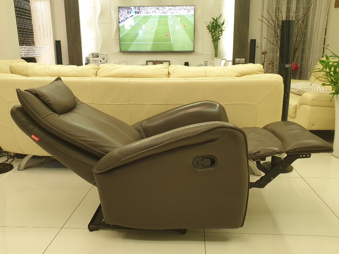 Rozel Full Leather Single Sofa Recliner