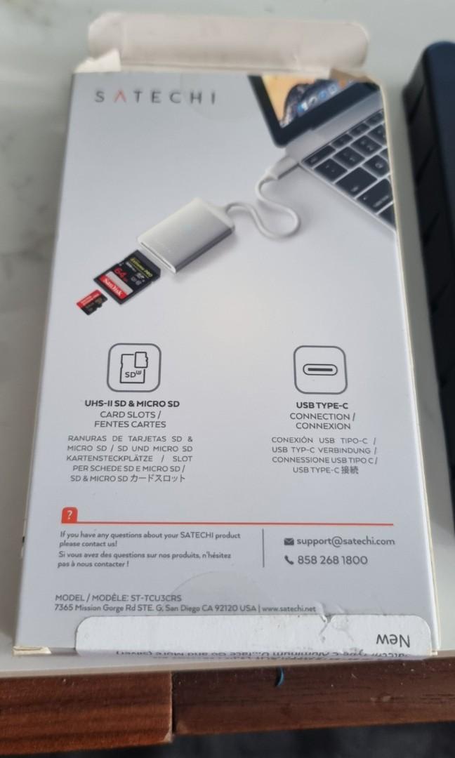 Satechi usb c UHSii micro sd sd card reader adapter, Computers & Tech