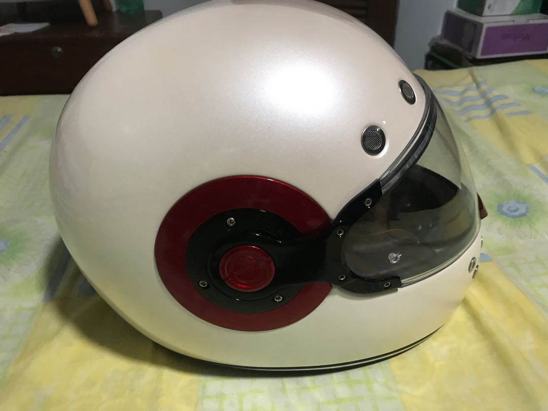 SMK Eldorado Full Face Pearl White XL Motorcycle Helmet Sports