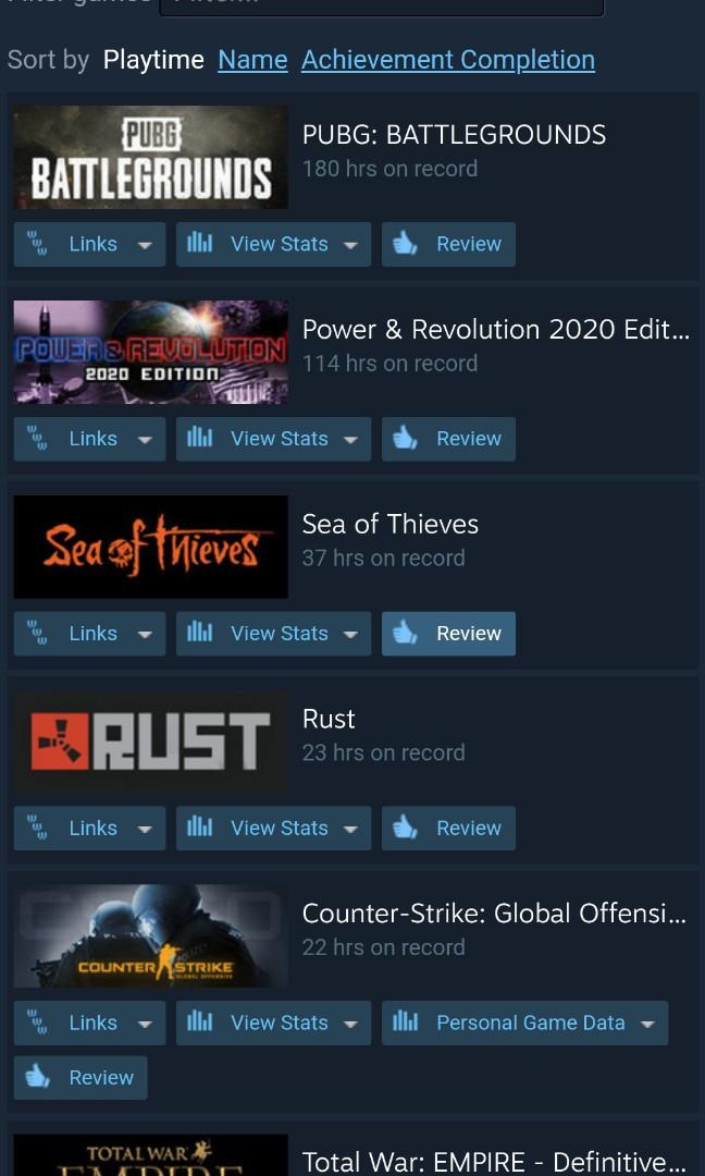 STEAM ACCOUNT FOR SALE (Category: Others) located in Las Pinas. Submitted by odatuharon (Listing ID 1124115128, Image 1). Description: All games are already paid online access Purchased Game: Sea of Thieves Rust PUBG Power and Revolution 2020 Power and Revolution 2021 Chivalry: Medieval Warfare Injustice Gods among us Napoleon Total War Empire Total War Counter Strick: Global Offensive Sins of Solar Empire Insurgency Live Wallpaped Engine (Good f