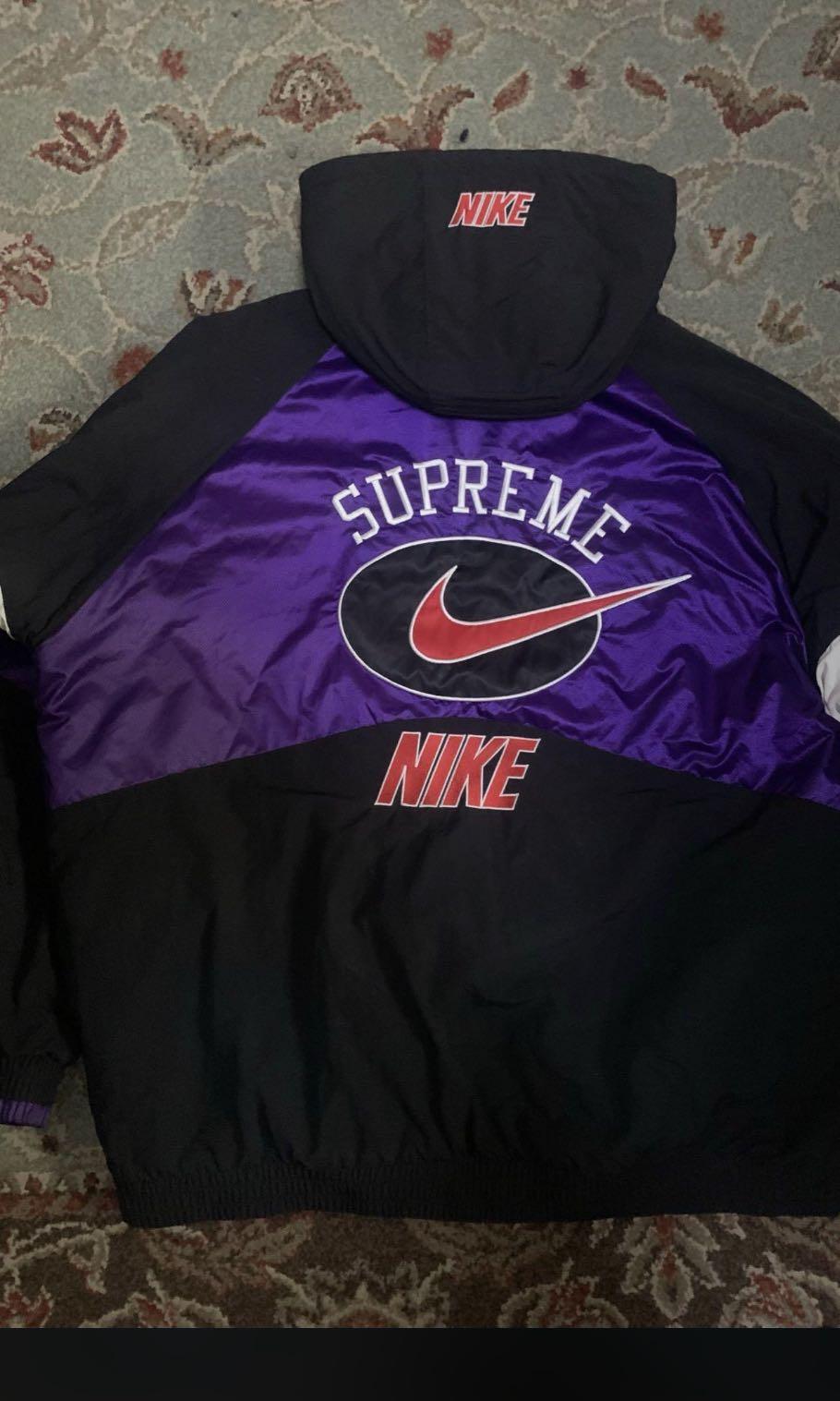 Supreme nike purple jacket on sale