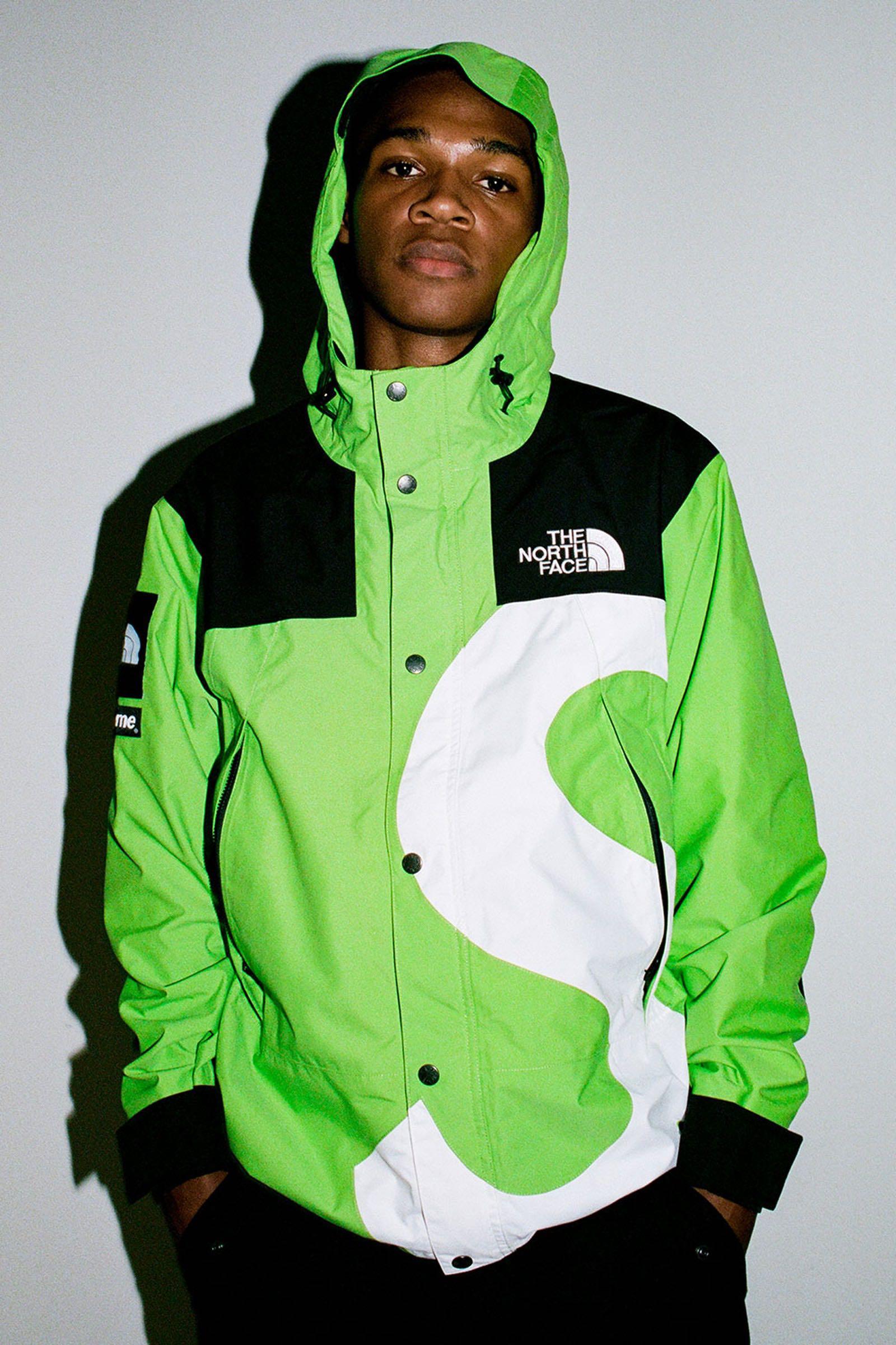 Supreme The North Face S Logo Mountain Jacket Lime Green FW20, 男