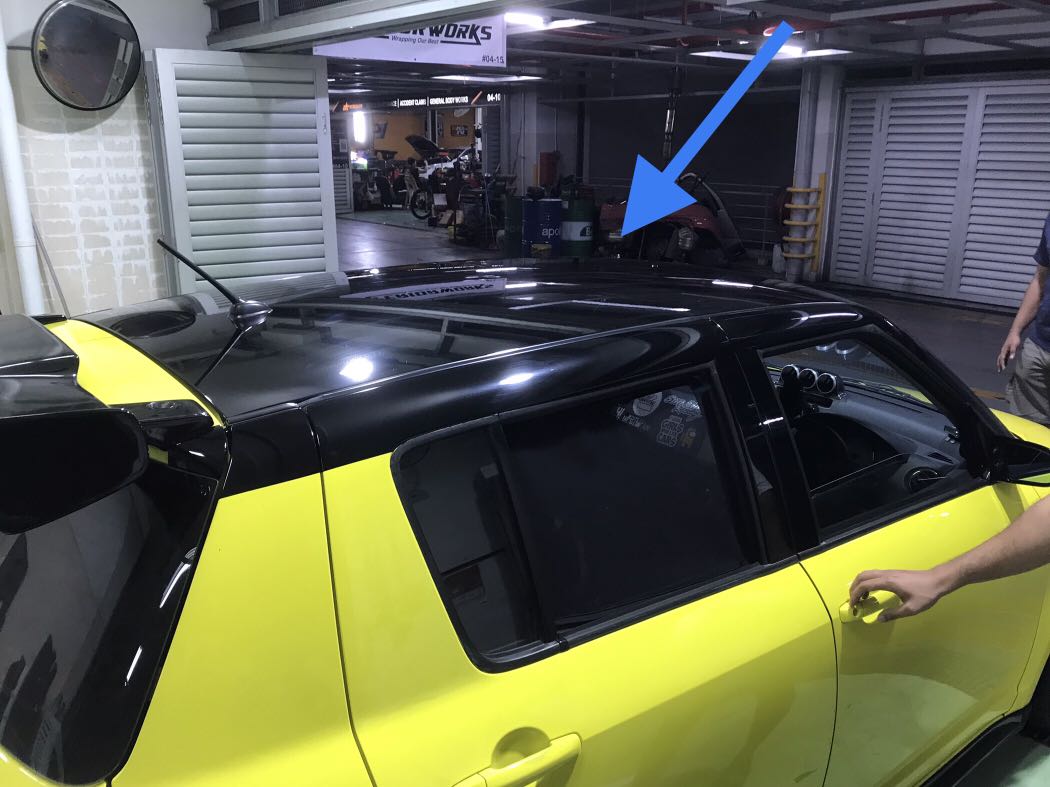 Suzuki Swift roof sticker wrap/ car roof wrap/ Suzuki half cut, Car