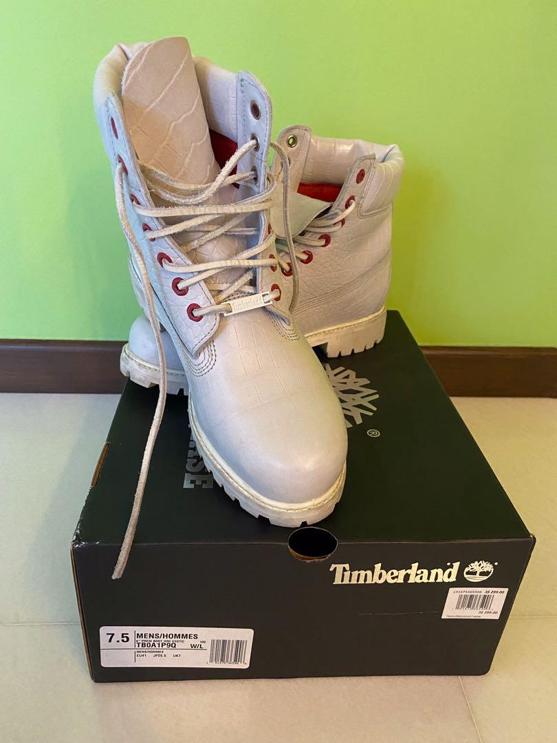 White limited sales edition timberlands