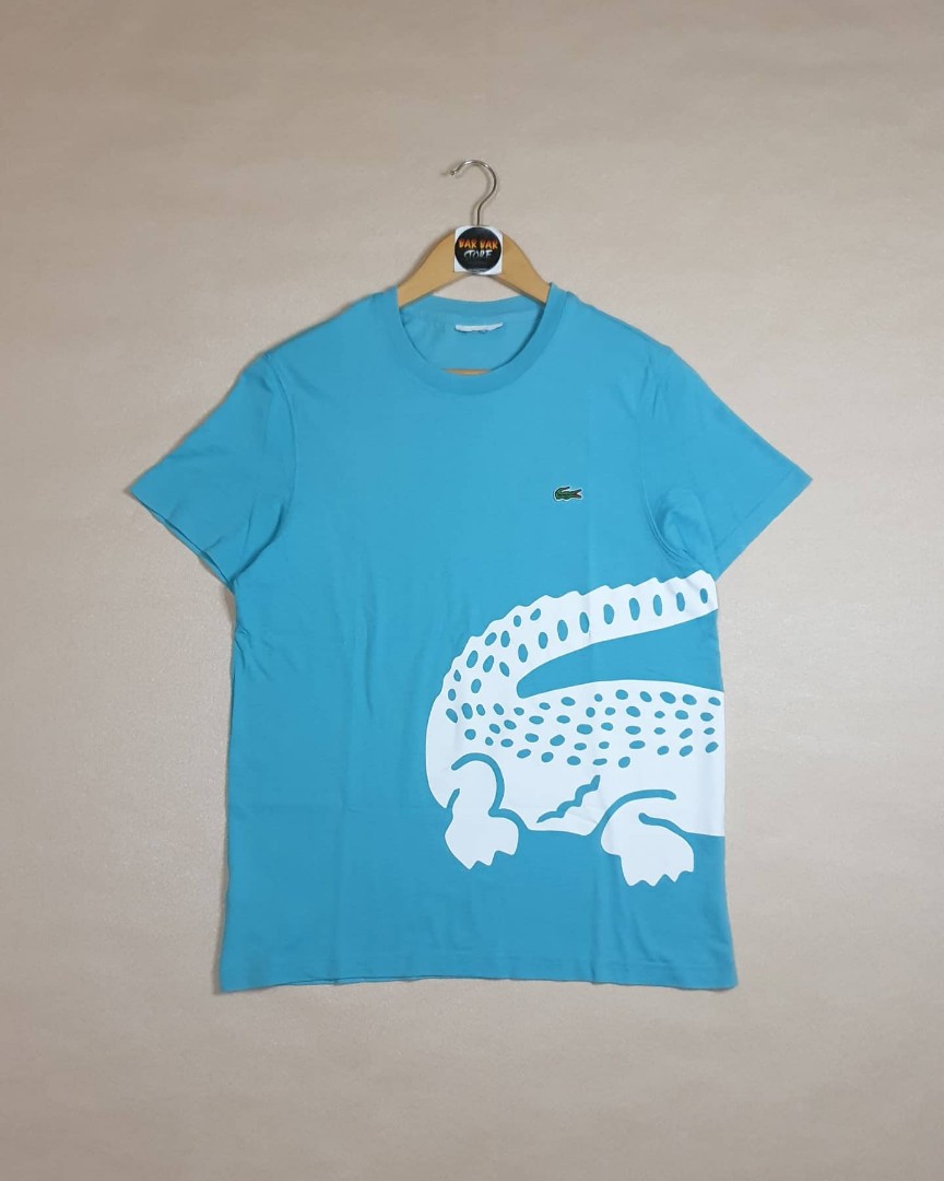 Tshirt Lacoste Big Logo, Fesyen Pria 
