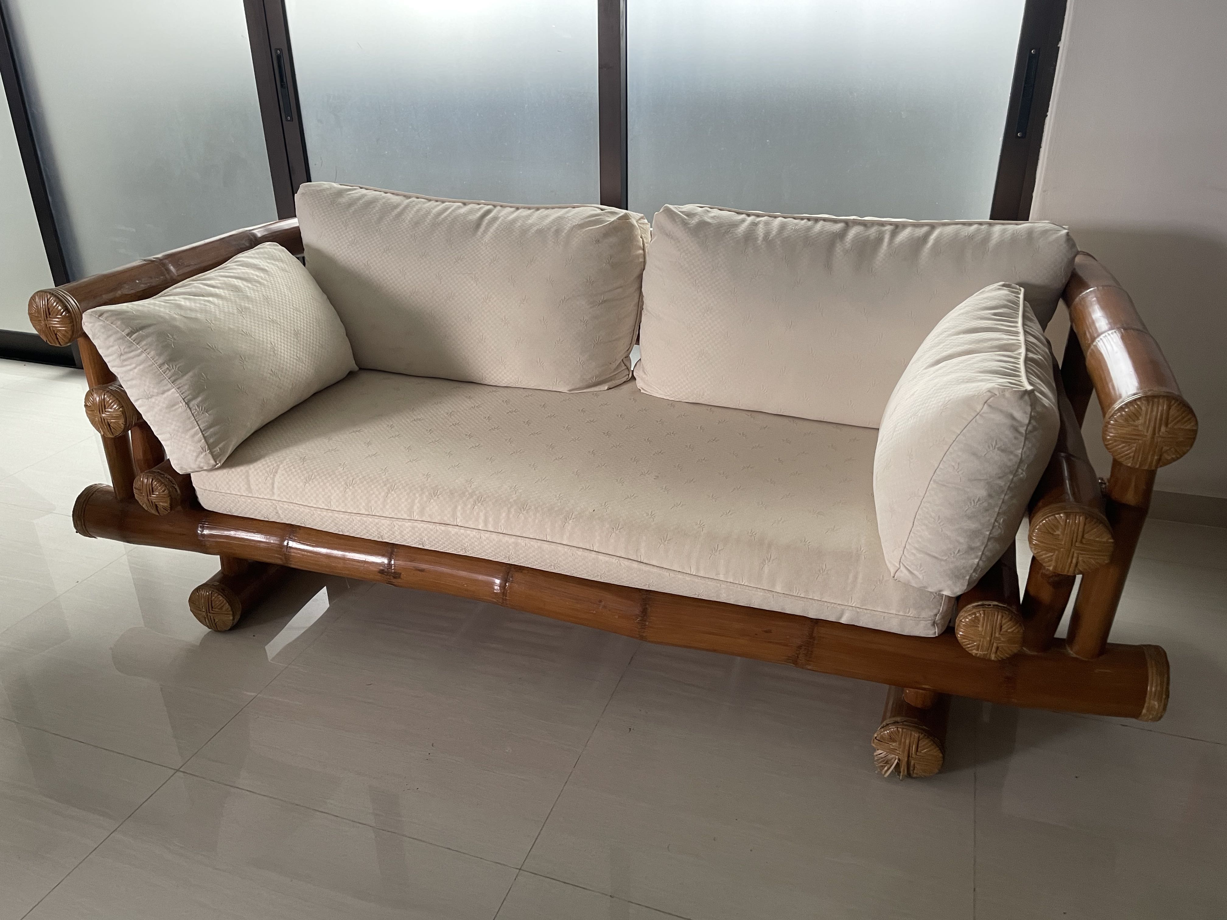 Vintage Bamboo Sofa Furniture Home Living Furniture Sofas on