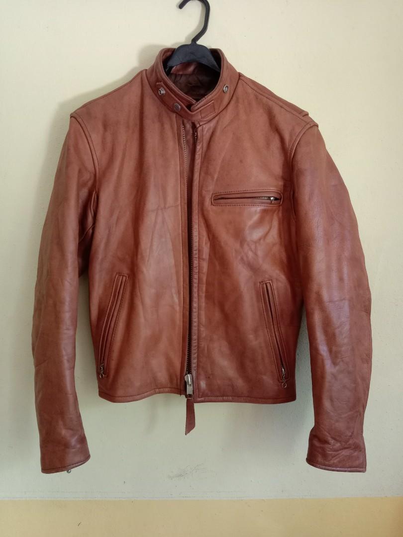 VINTAGE INDIAN MOTORCYCLE STEERHIDE LEATHER JACKET, Men's Fashion