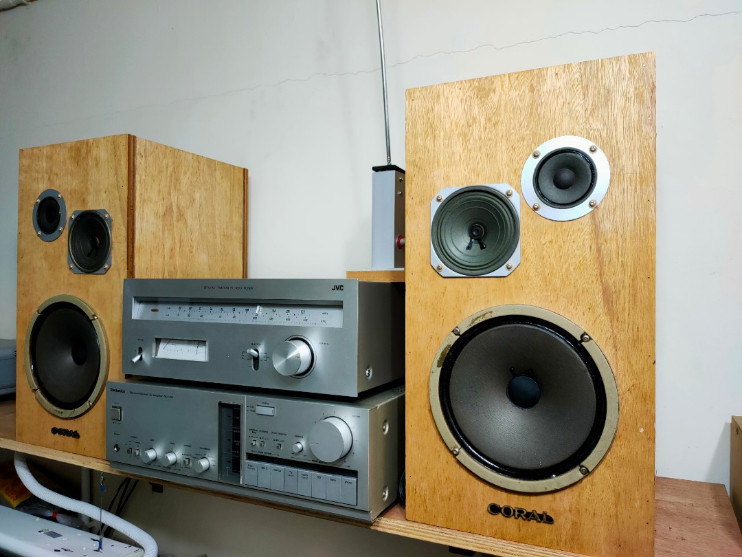 Vintage Japanese DIY Coral speakers