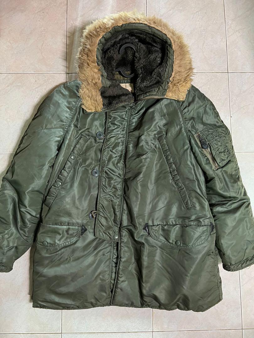 Vintage N3B parka jacket usaf size M, 男裝, 外套及戶外衣服- Carousell
