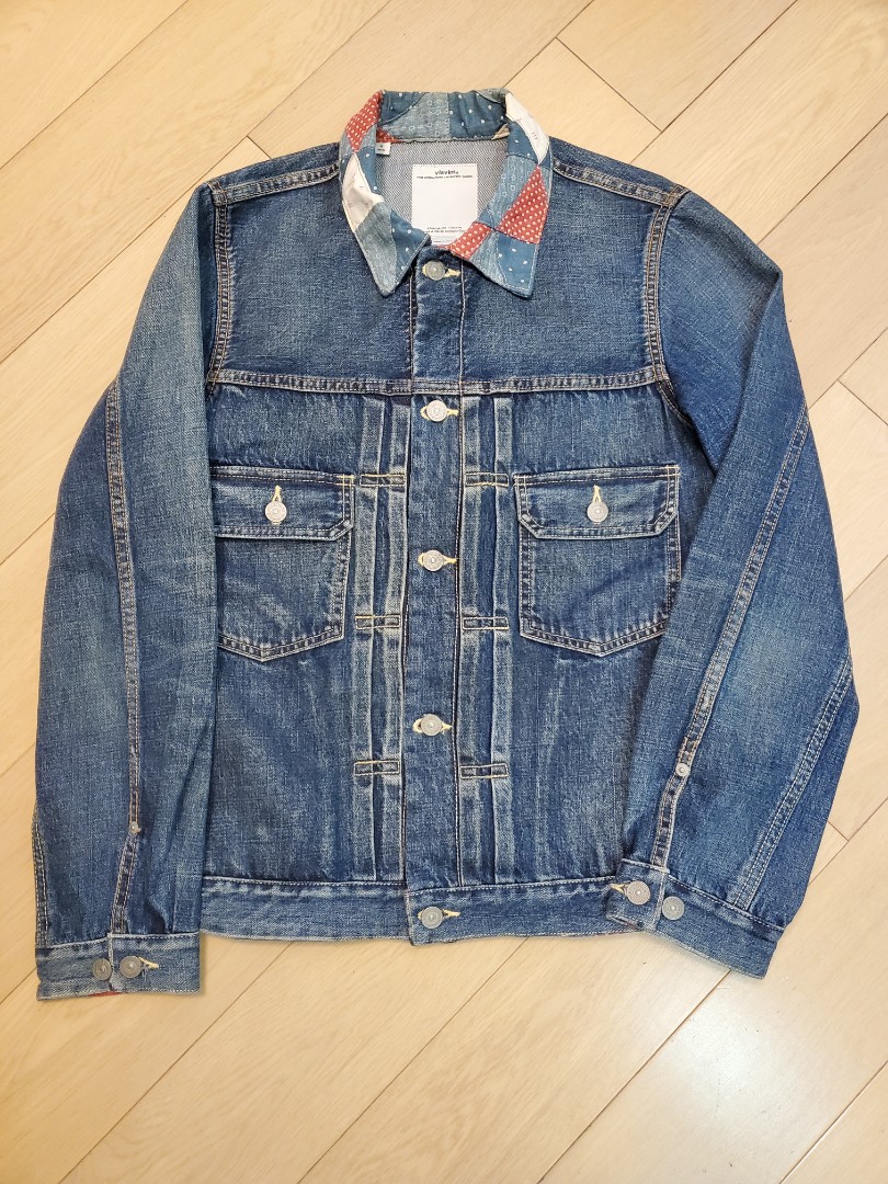 Visvim 101 JKT Damaged Geo Patchwork 2 14ss Denims Jacket 牛仔褸超 