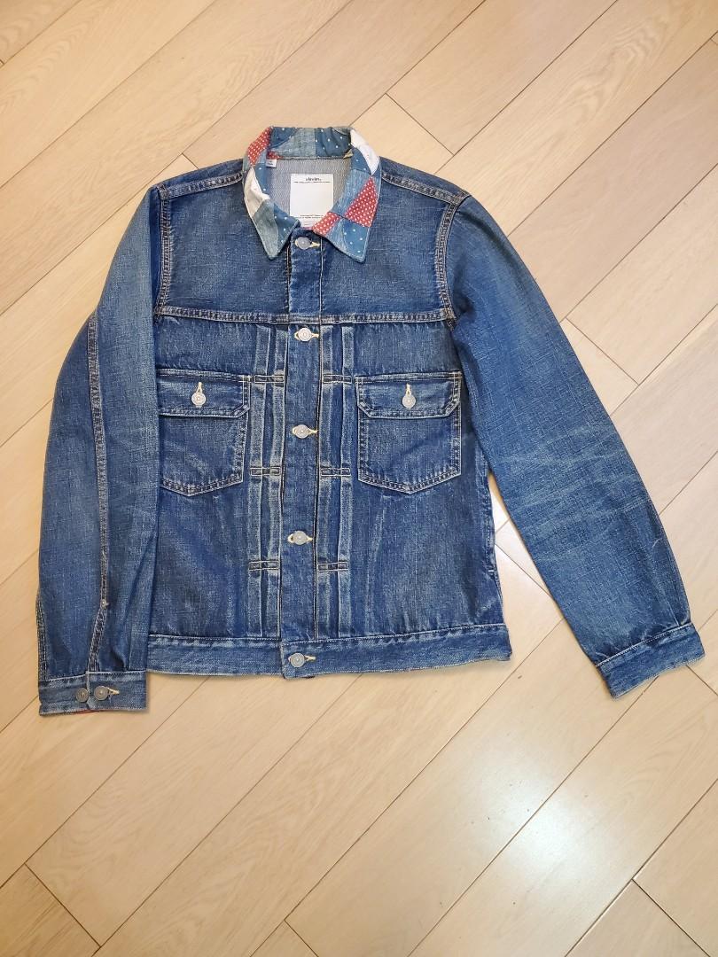 Visvim 101 JKT Damaged Geo Patchwork 2 14ss Denims Jacket 牛仔褸超