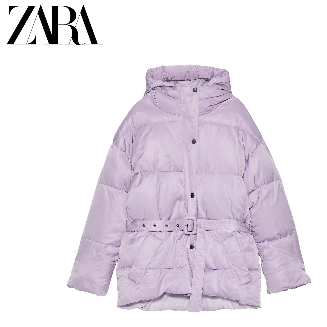 purple coat zara