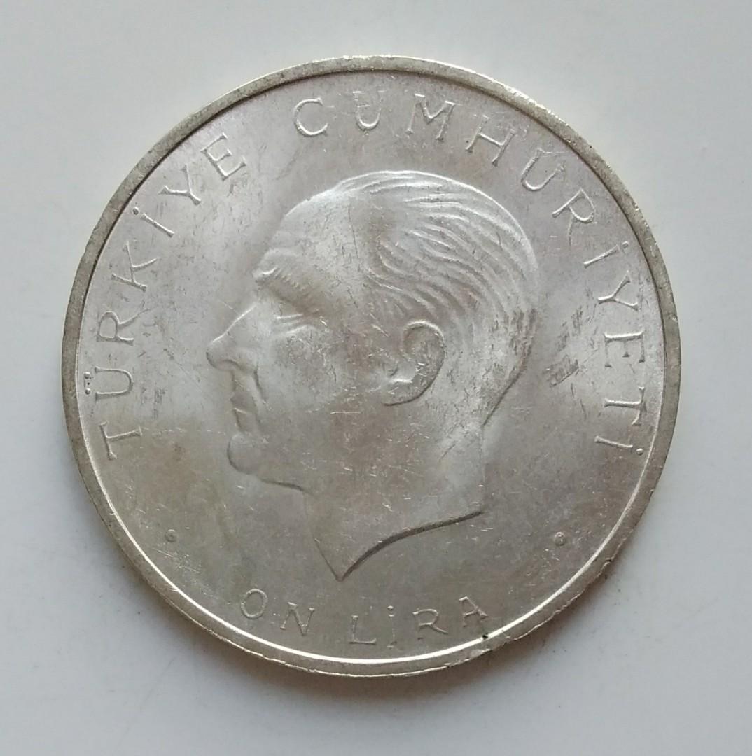 1960年土耳其共和國10里拉紀念銀幣- 伊斯坦布爾鑄造, 興趣及遊戲, 收藏品及紀念品, 錢幣- Carousell